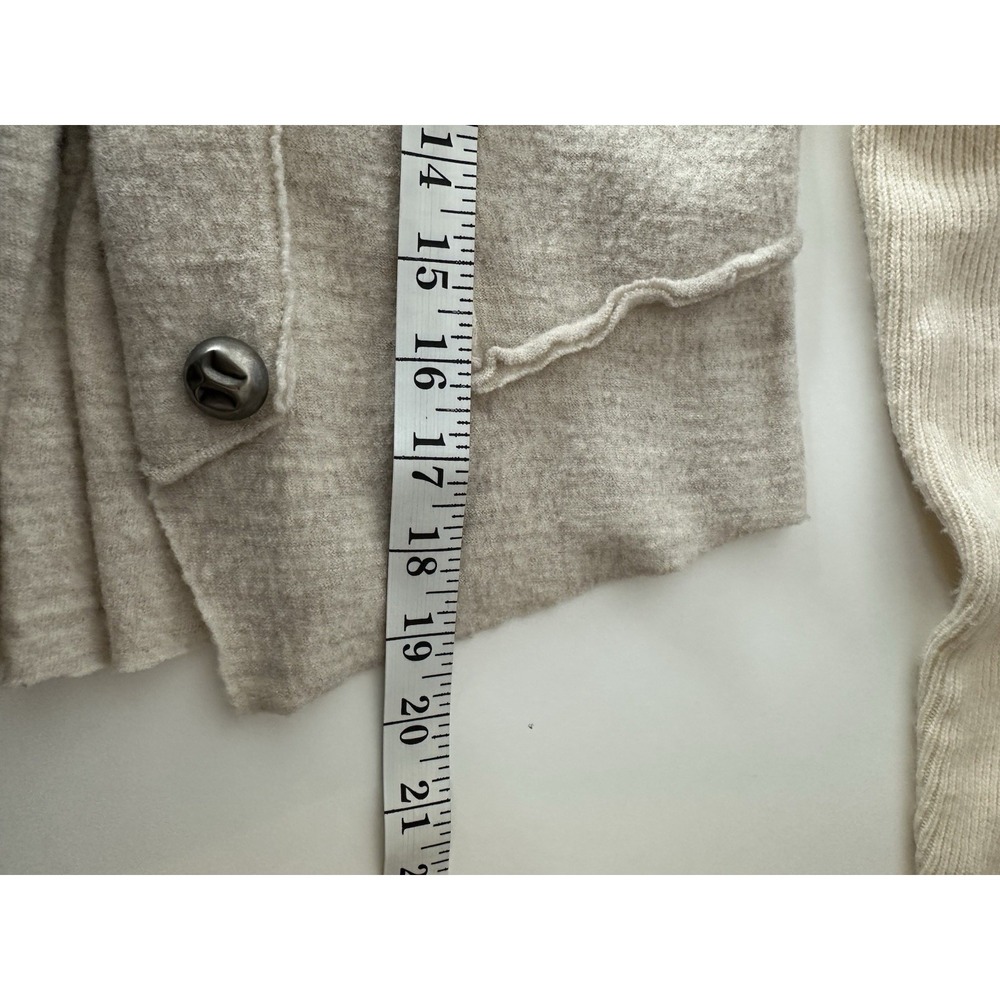 Free people‎ Jacket Women's XS 100%Wool  embroidery Crop Cozy Boho Stretch - Picture 7 of 9